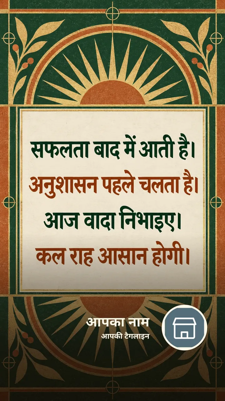 सफलता बाद में आती है। - Motivational Image