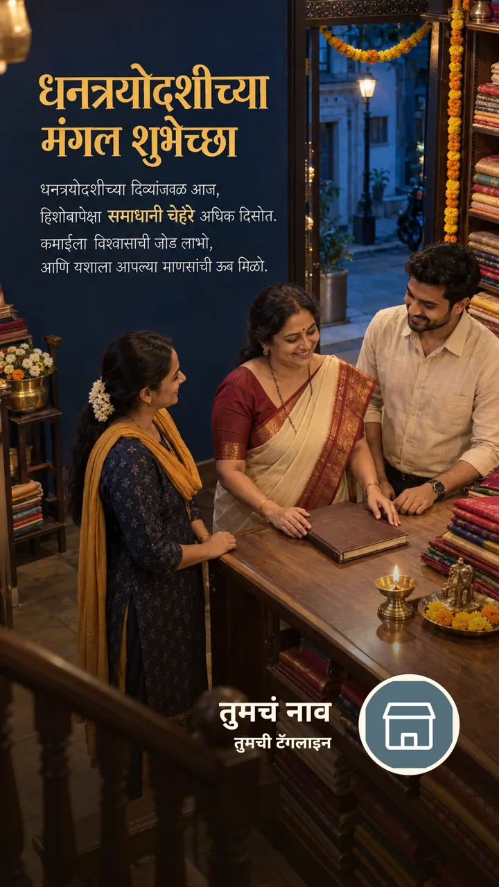 धनत्रयोदशीच्या मंगल शुभेच्छा - धनत्रयोदशीच्या दिव्यांजवळ - Festival Image, दिवा, कुटुंब