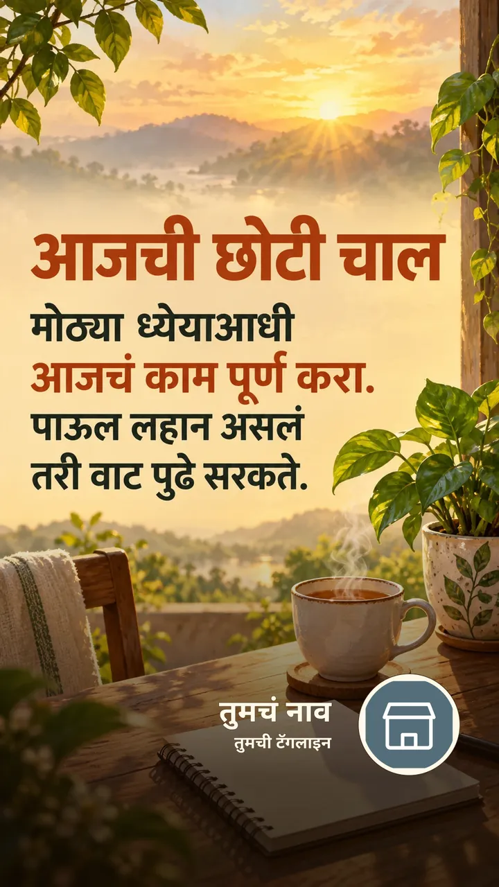 आजची छोटी चाल - Motivation Image, निसर्ग
