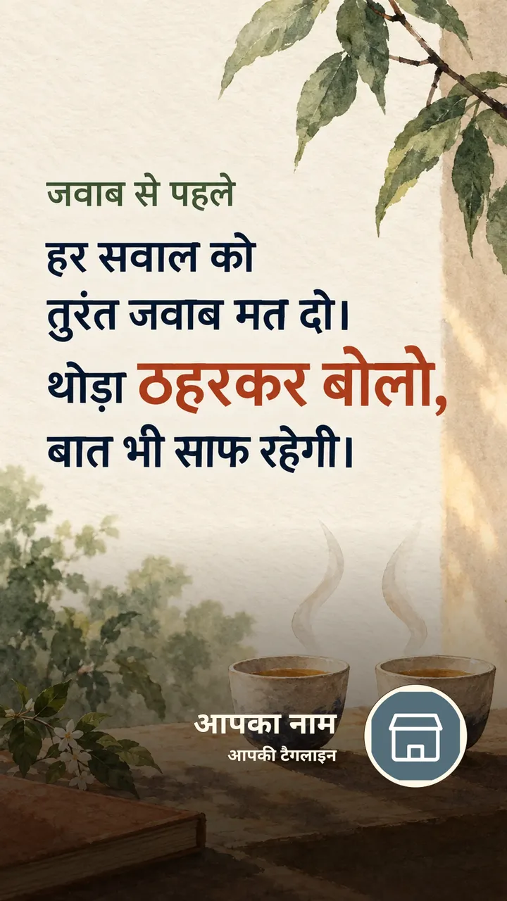 जवाब से पहले - Suvichar Image