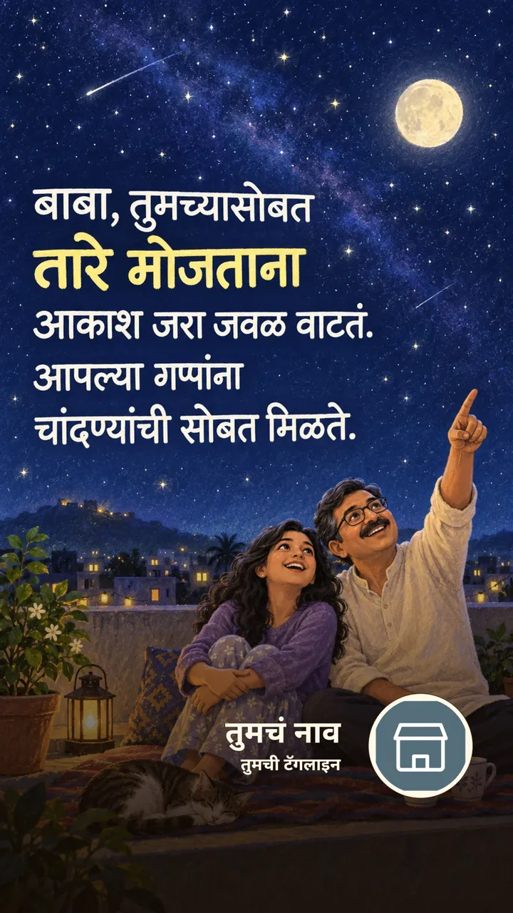 बाबा, तुमच्यासोबत - नातीगोती Image, आकाश, कुटुंब