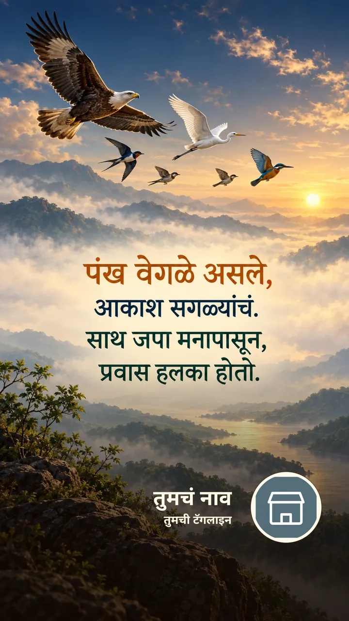 पंख वेगळे असले, - Suvichar Image, पक्षी