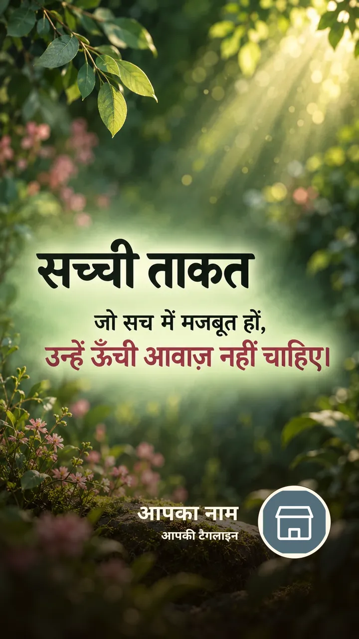 सच्ची ताकत - Suvichar Image