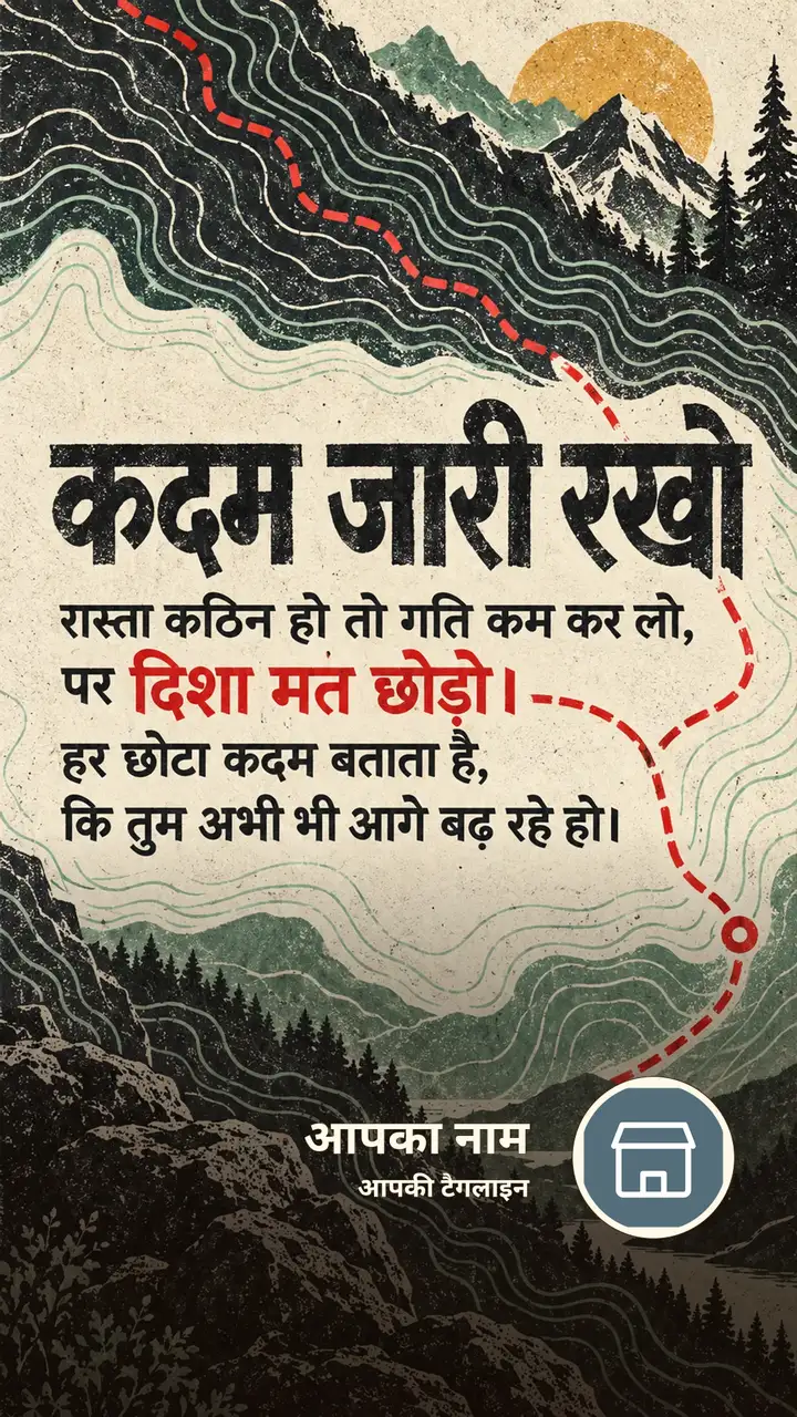 कदम जारी रखो - Motivational Image, प्रकृति, पहाड़