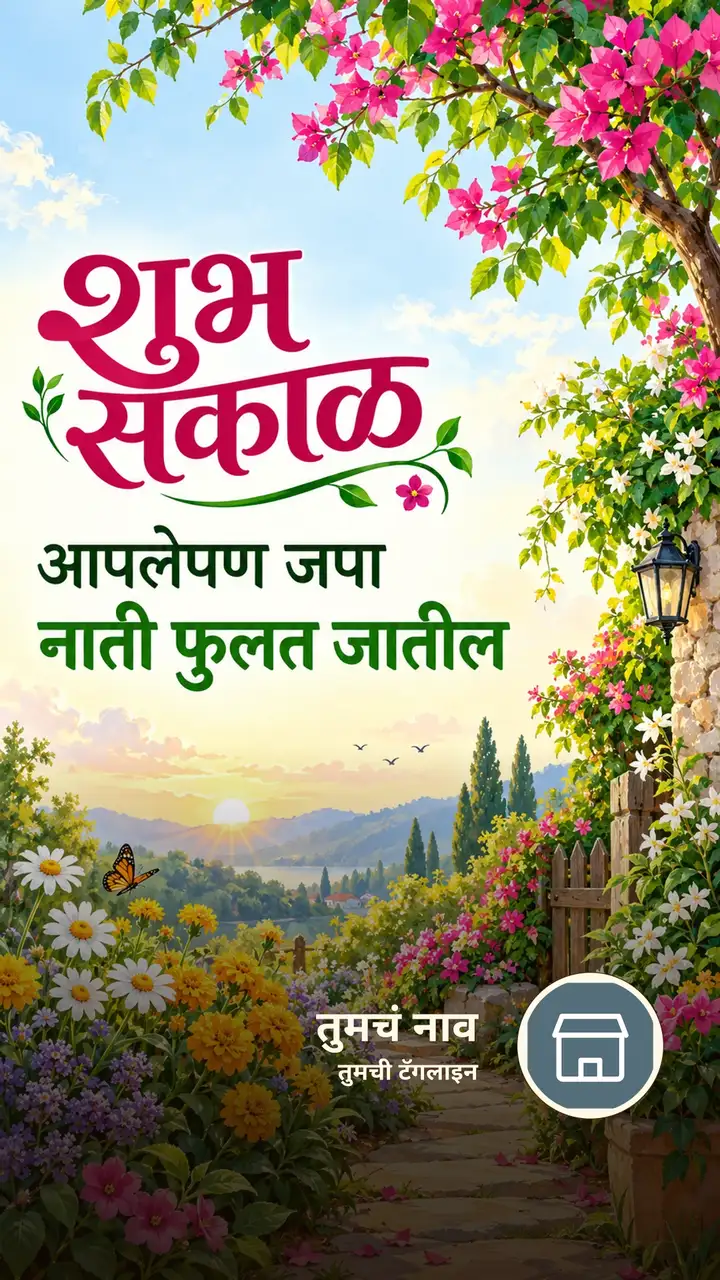 शुभ सकाळ - आपलेपण जपा - Shubh Sakal Image, फुलं
