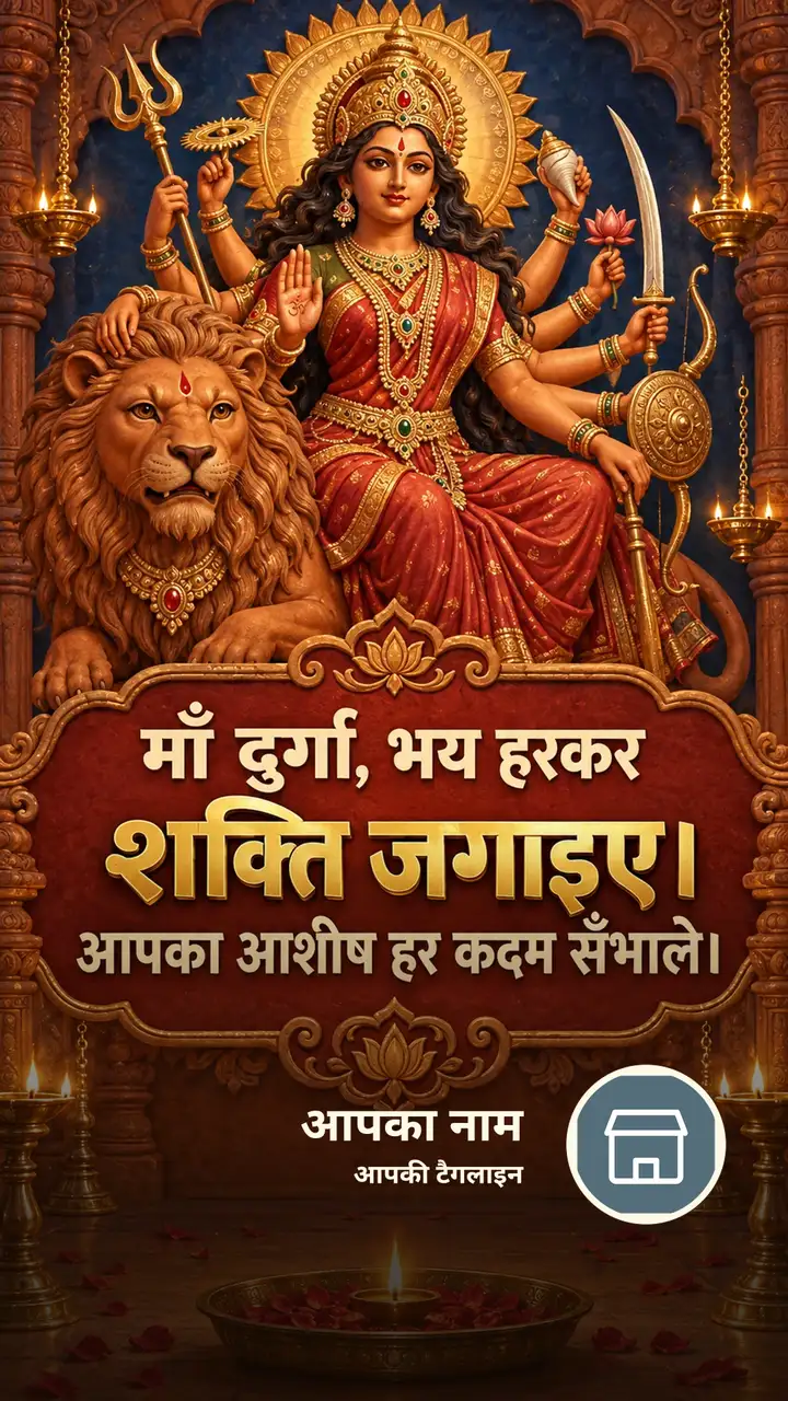 माँ दुर्गा, भय हरकर शक्ति जगाइए। - Bhakti Image, दुर्गा