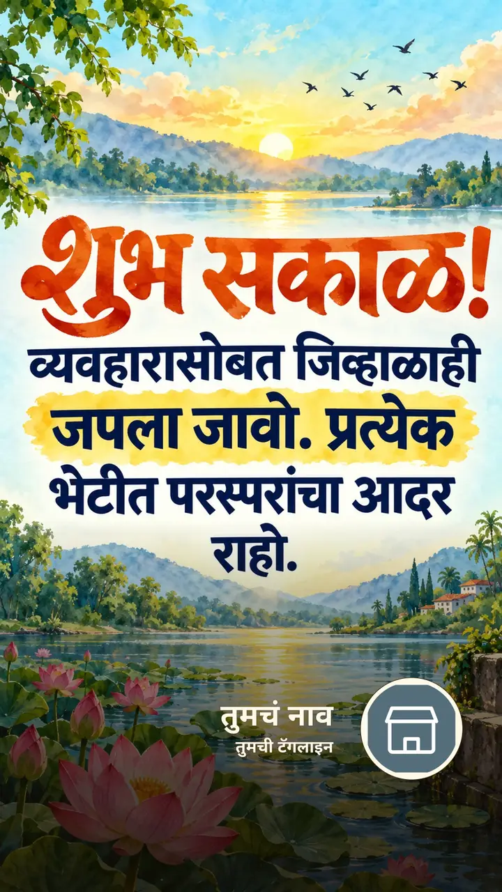 शुभ सकाळ! - व्यवहारासोबत जिव्हाळाही - Shubh Sakal Image, कमळ, पक्षी