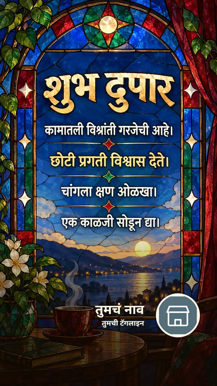 शुभ दुपार - कामातली विश्रांती गरजेची आहे। - छोटी प्रगती - Shubh Dupar Image