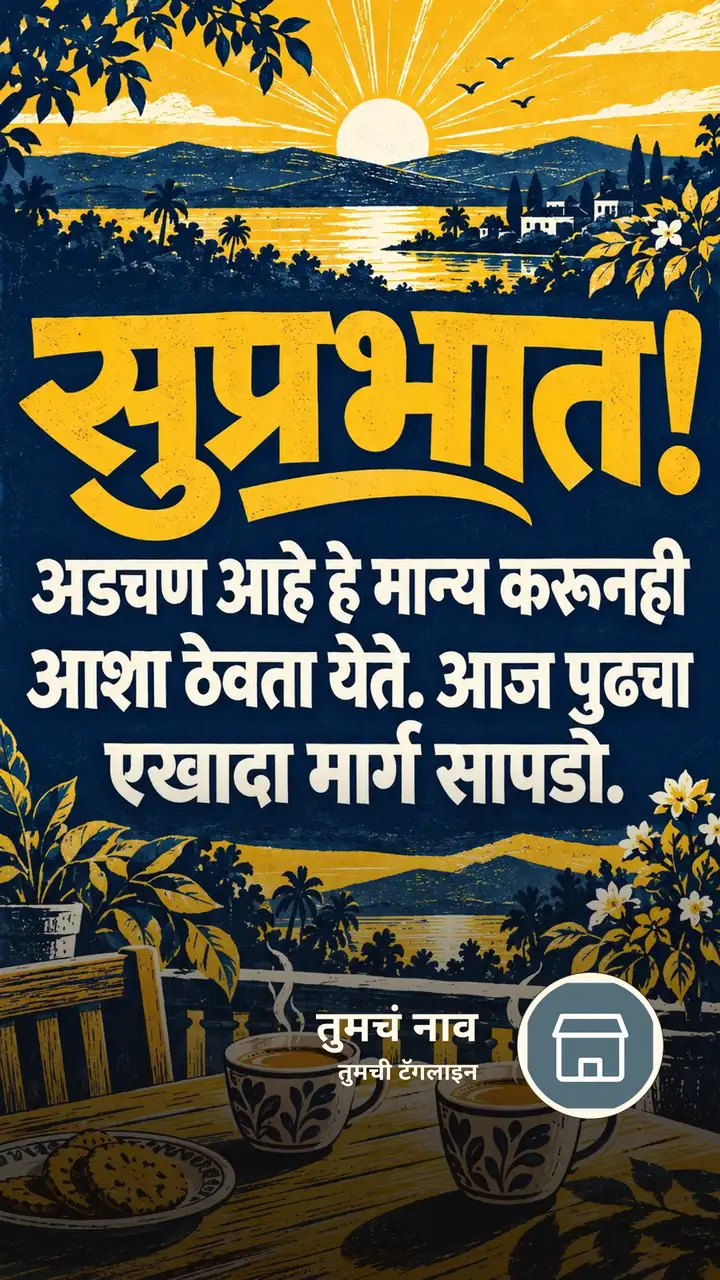 सुप्रभात! - अडचण आहे हे मान्य करूनही - Shubh Sakal Image, निसर्ग, चहा