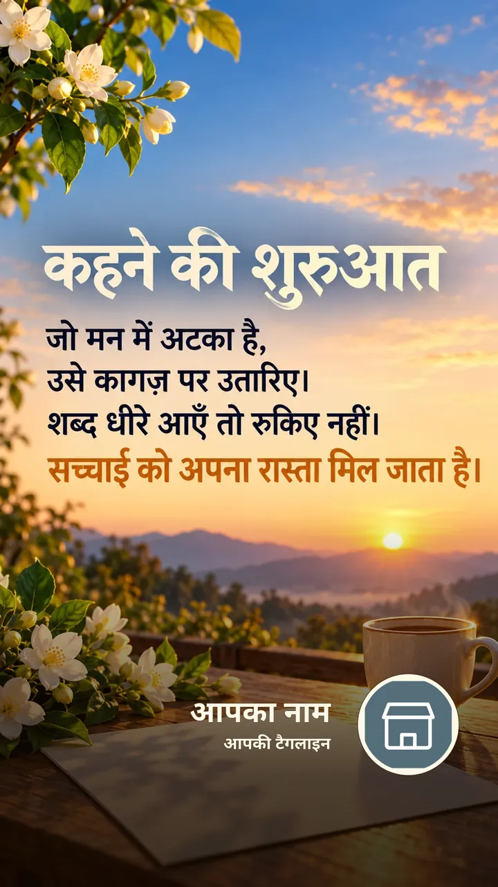 कहने की शुरुआत - Suprabhat Image, फूल, सूर्योदय, प्रकृति, कॉफ़ी
