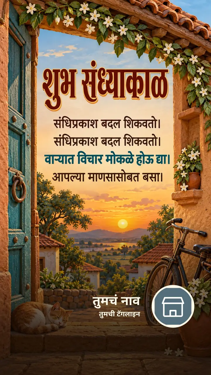 शुभ संध्याकाळ - संधिप्रकाश बदल शिकवतो। - संधिप्रकाश बदल शिकवतो। - Sandhyakal Image