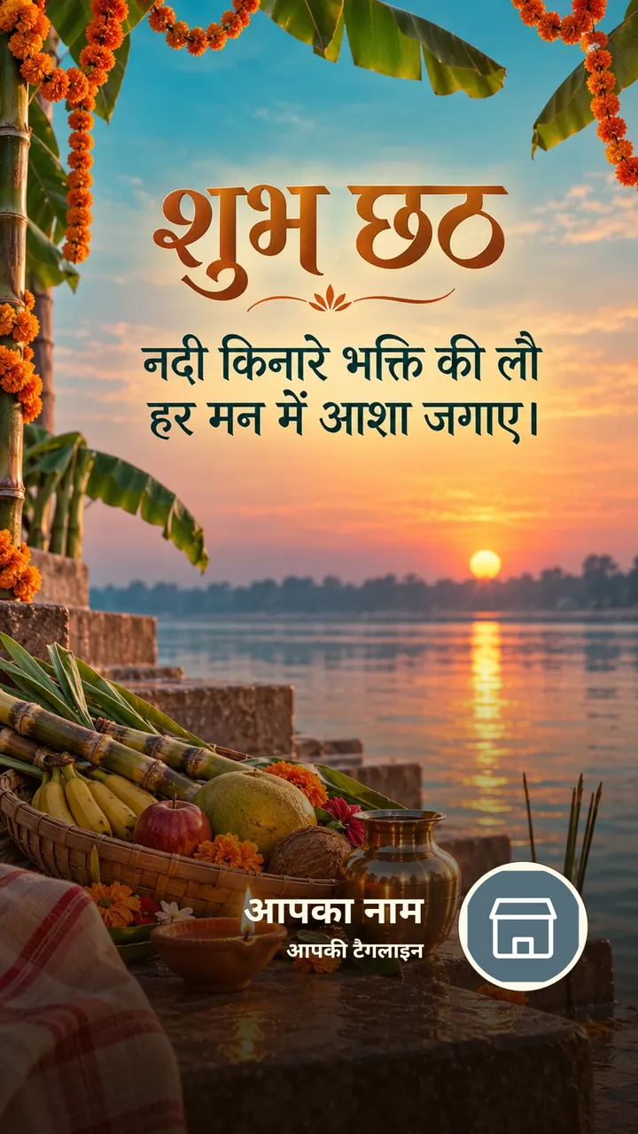 शुभ छठ - Festival Image, प्रकृति, नदी, दीया