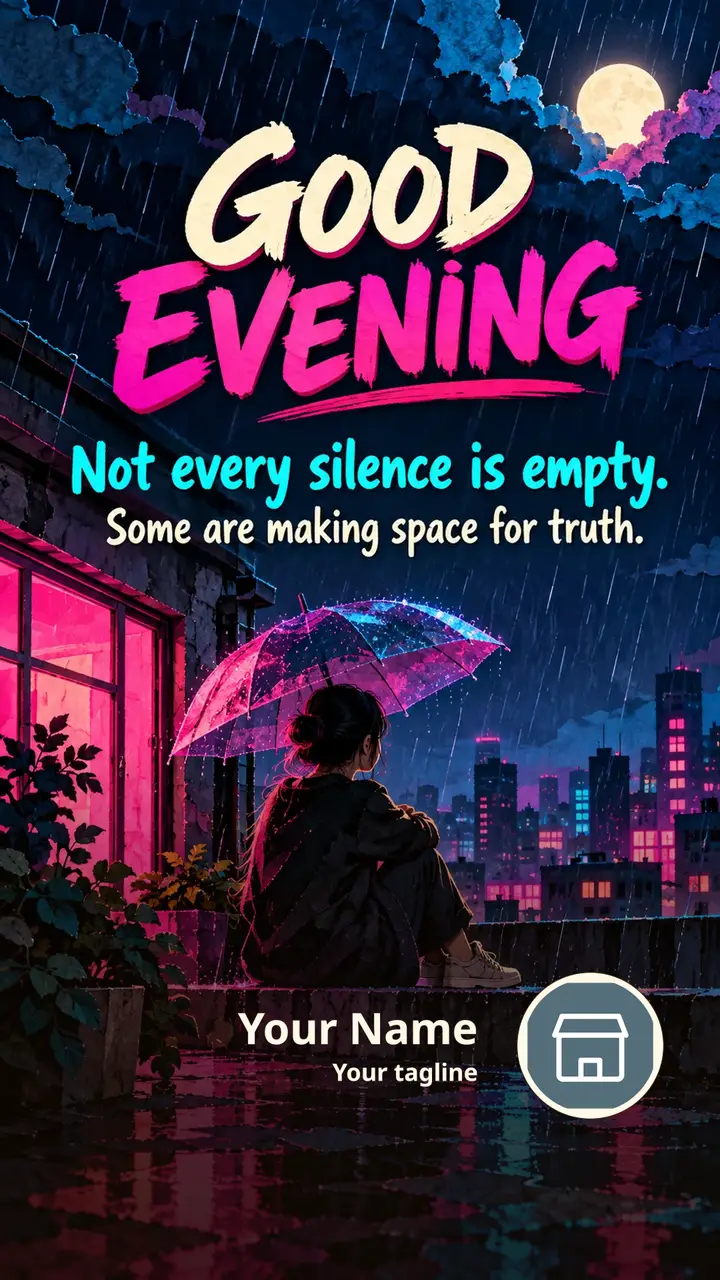GOOD EVENING - Not every silence is empty. - Good Evening Image