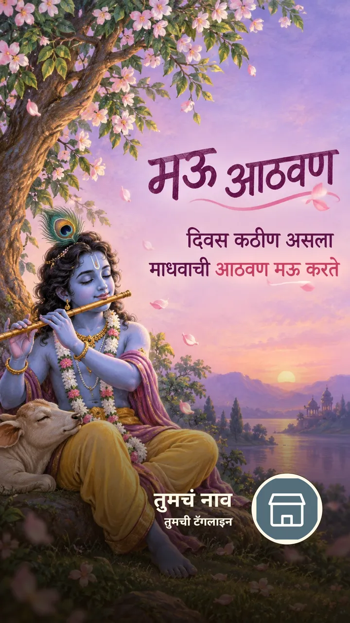 मऊ आठवण - Bhakti Image, कृष्ण