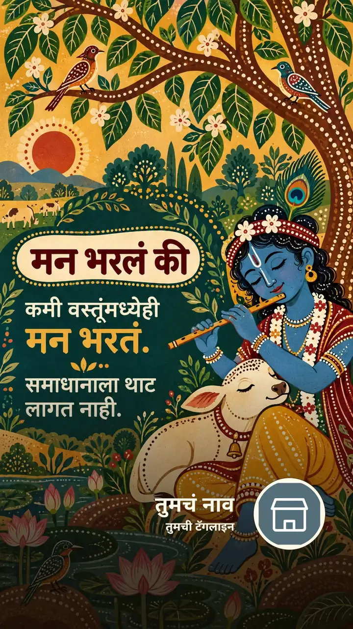मन भरलं की - Suvichar Image, फुलं, कमळ, कृष्ण