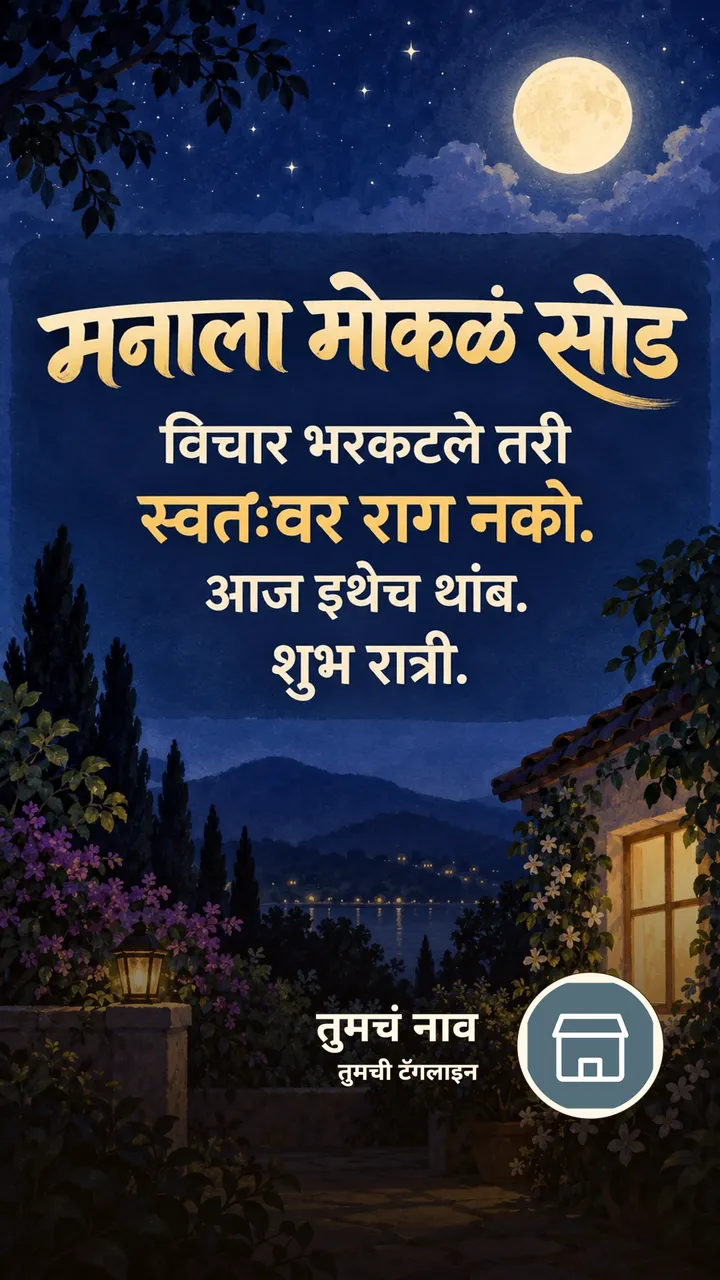 मनाला मोकळं सोड - Shubh Ratri Image, निसर्ग, चंद्र, चांदण्या