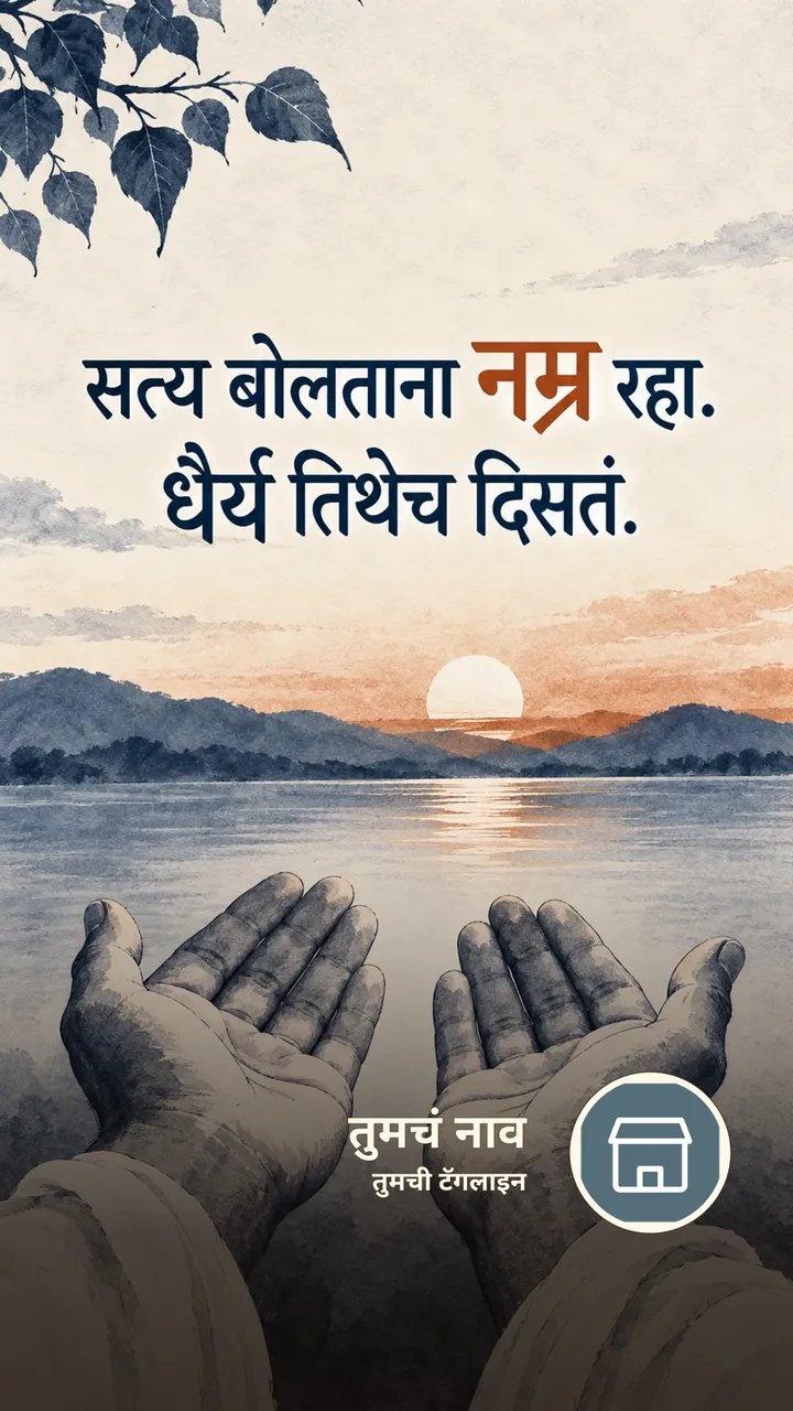 सत्य बोलताना नम्र रहा. - Festival Image, सूर्यास्त