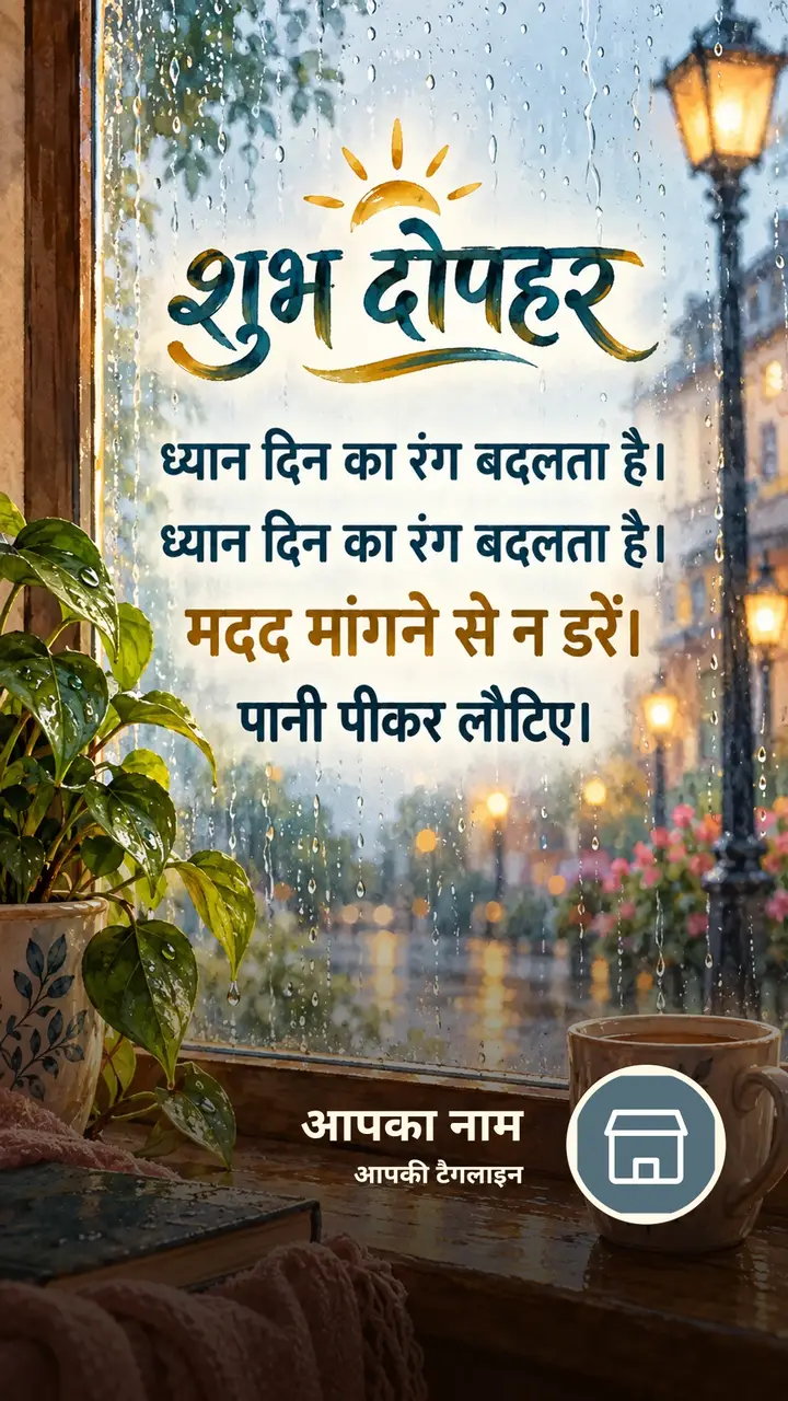 शुभ दोपहर - ध्यान दिन का रंग बदलता है। - ध्यान दिन का - Dopahar Image