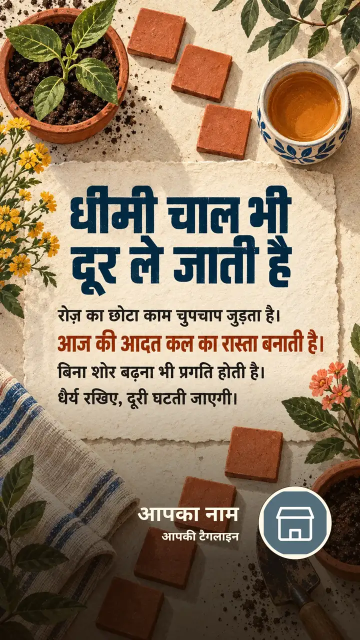 धीमी चाल भी दूर ले जाती है - Suvichar Image, प्रकृति