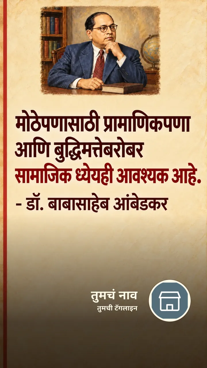 मोठेपणासाठी प्रामाणिकपणा - Suvichar Image