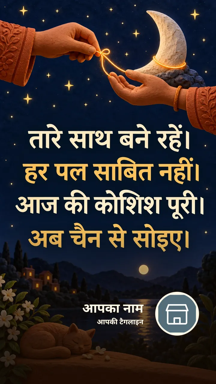 तारे साथ बने रहें। - Shubh Ratri Image, फूल, चाँद, तारे