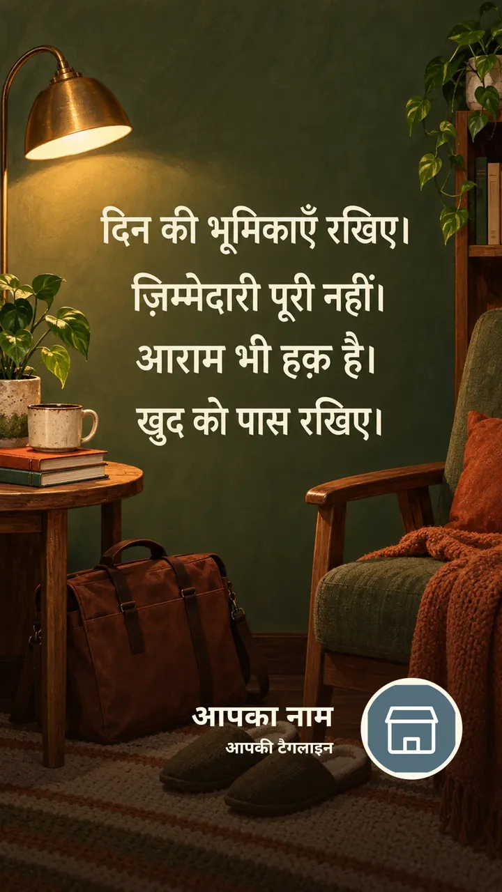 दिन की भूमिकाएँ रखिए। - Shubh Ratri Image