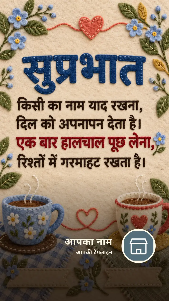 सुप्रभात - किसी का नाम याद रखना, - Suprabhat Image, फूल, चाय