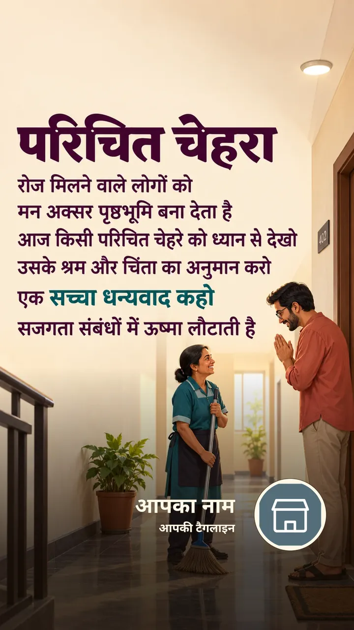परिचित चेहरा - Suvichar Image