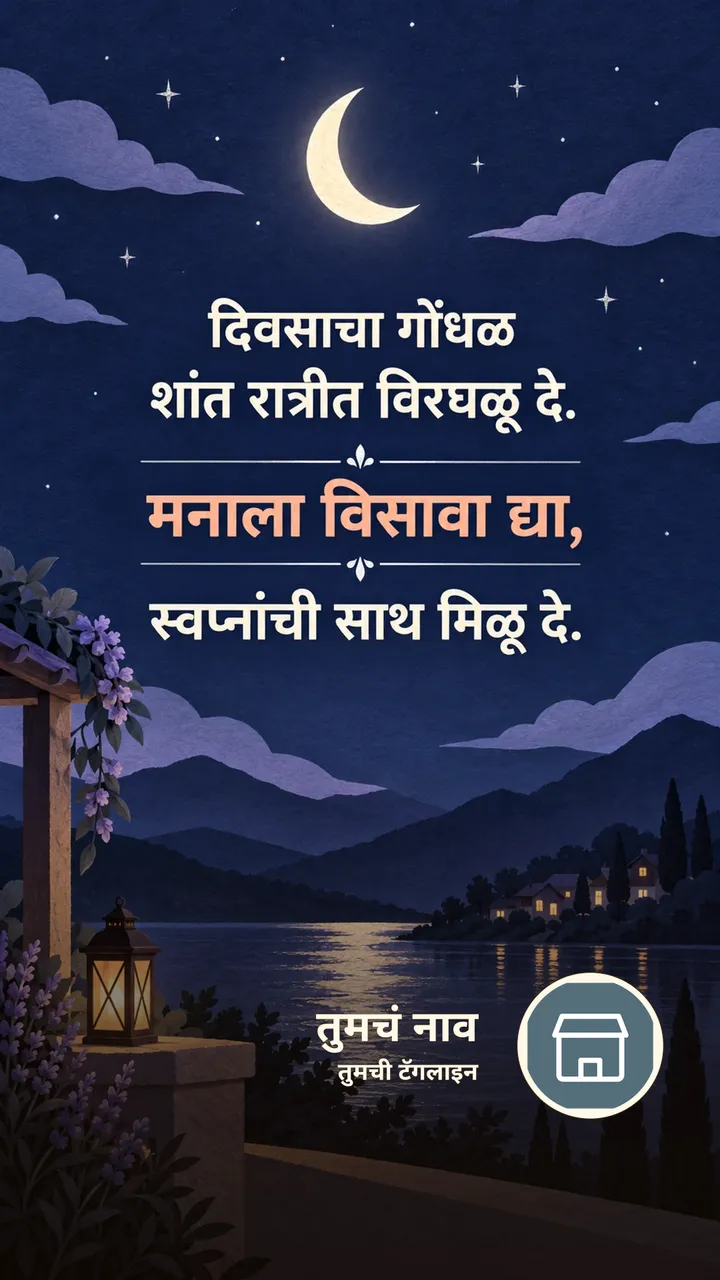 दिवसाचा गोंधळ - Shubh Ratri Image, चंद्र, चांदण्या