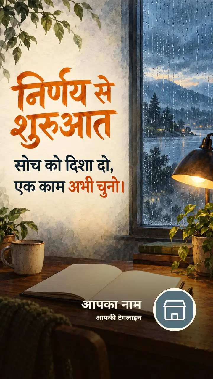 निर्णय से शुरुआत - Motivational Image, प्रकृति, बारिश