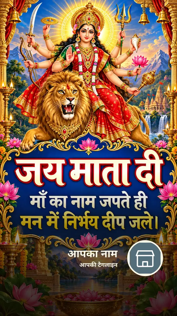 जय माता दी - माँ का नाम जपते ही - Bhakti Image, फूल, कमल, दुर्गा