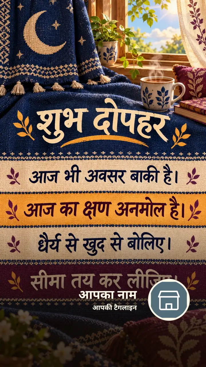 शुभ दोपहर - आज भी अवसर बाकी है। - आज का क्षण अनमोल है। - Dopahar Image