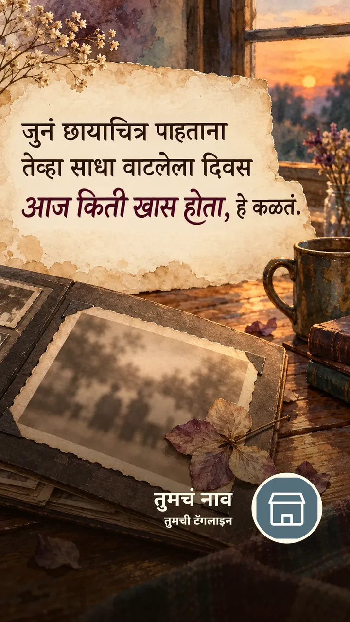 जुनं छायाचित्र पाहताना - Suvichar Image, निसर्ग