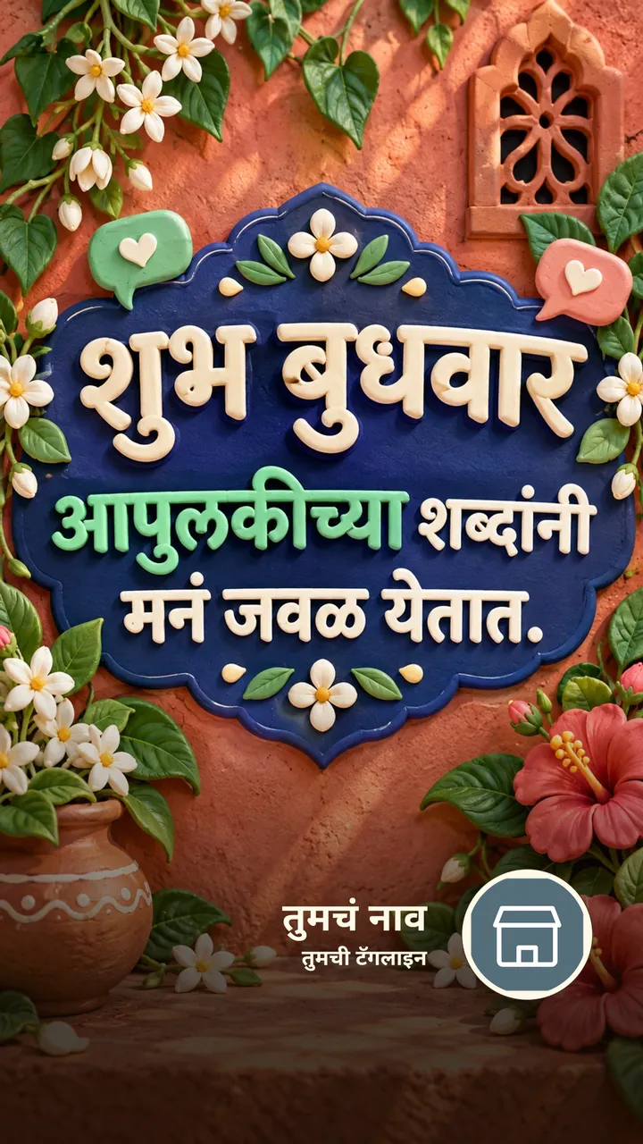 शुभ बुधवार - आपुलकीच्या शब्दांनी - दिवसभराच्या शुभेच्छा Image, फुलं, निसर्ग