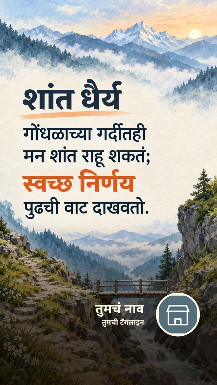 शांत धैर्य - Suvichar Image, निसर्ग, डोंगर