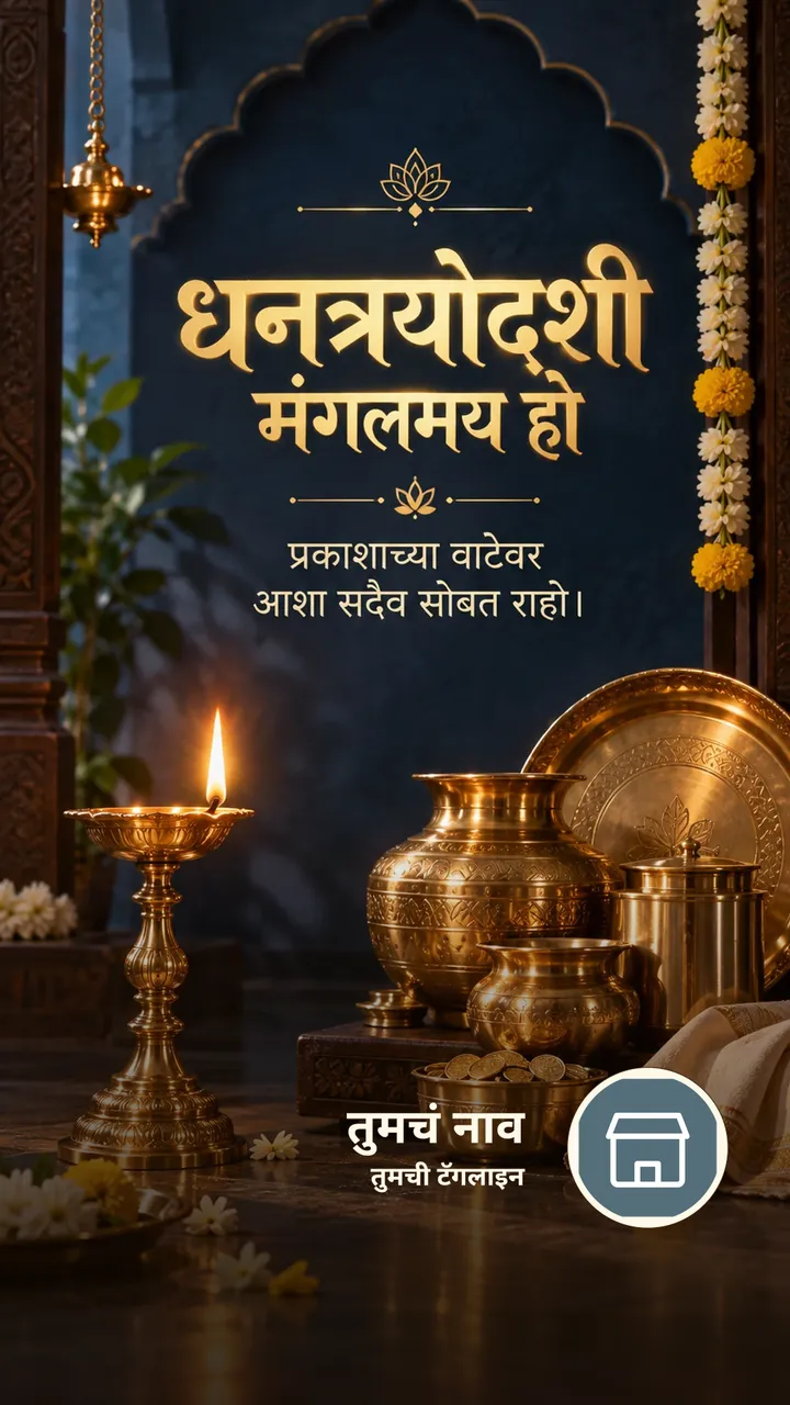 धनत्रयोदशी मंगलमय हो - प्रकाशाच्या वाटेवर - Festival Image, फुलं, निसर्ग, दिवा