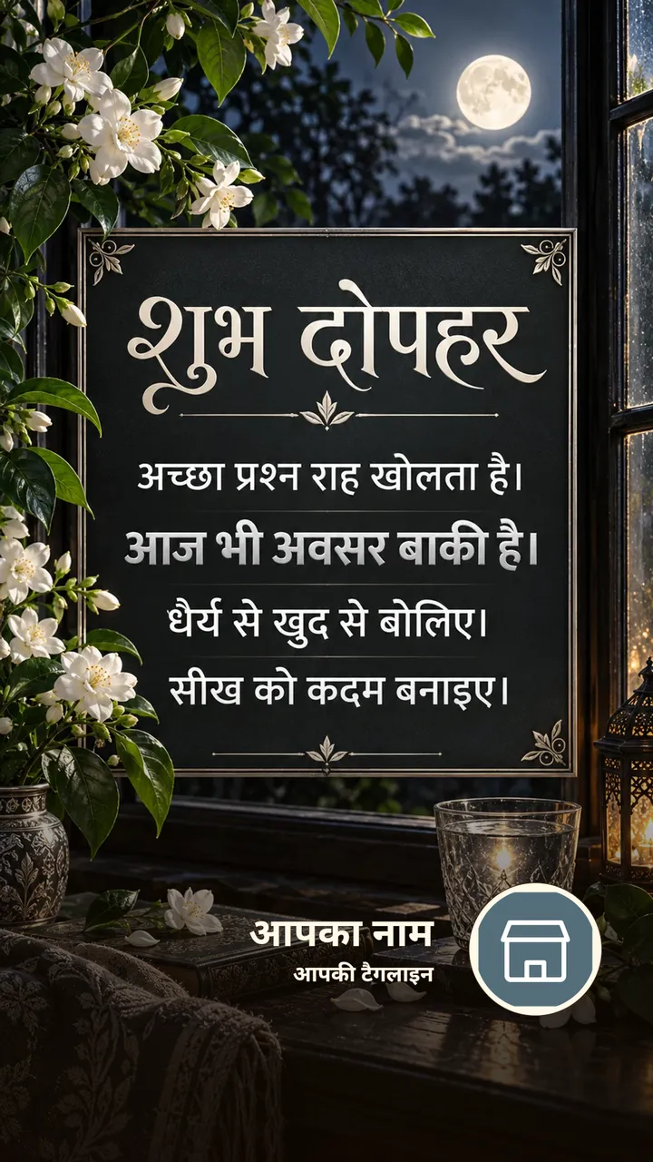 शुभ दोपहर - अच्छा प्रश्न राह खोलता है। - आज भी अवसर बाकी - Dopahar Image