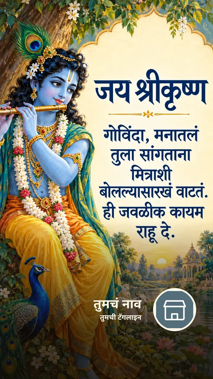 जय श्रीकृष्ण - गोविंदा, मनातलं - Bhakti Image, कृष्ण