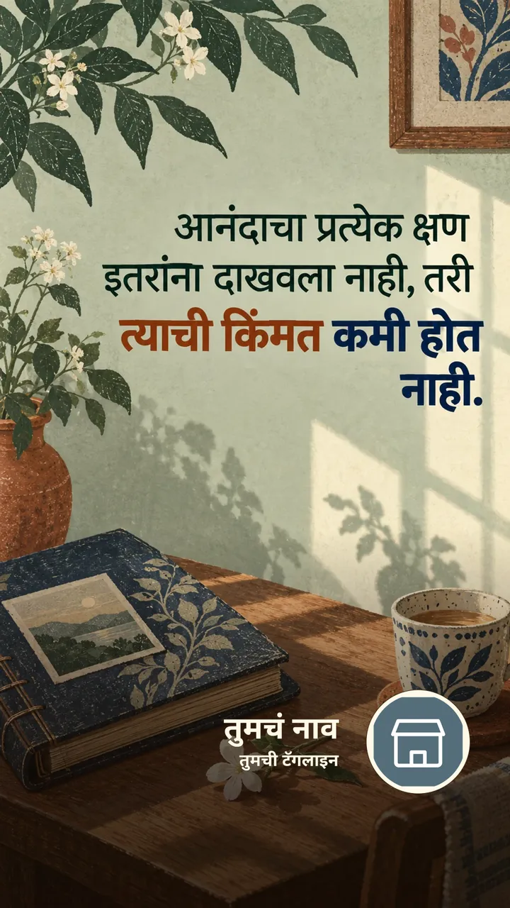 आनंदाचा प्रत्येक क्षण - Suvichar Image, फुलं, निसर्ग