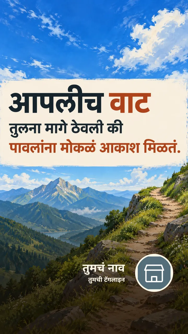आपलीच वाट - Motivation Image, निसर्ग, डोंगर, आकाश