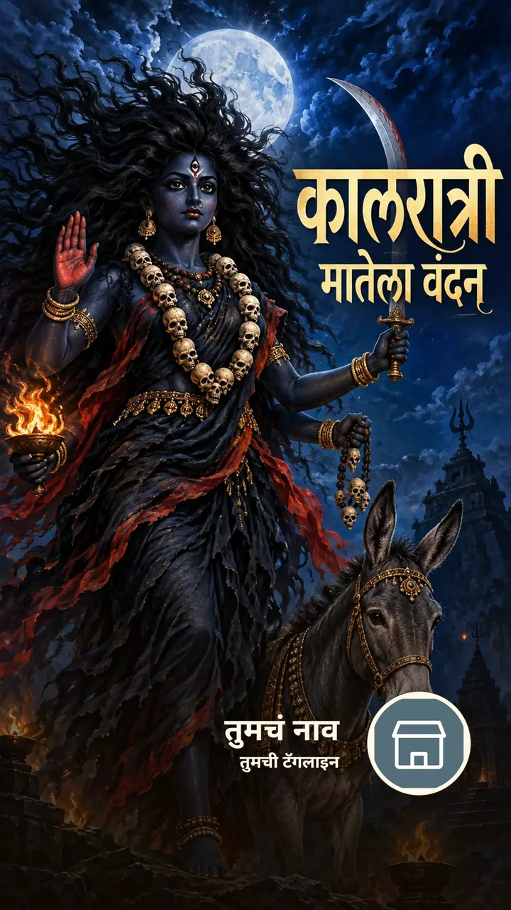 कालरात्री मातेला वंदन - Bhakti Image, दिवा, दुर्गा