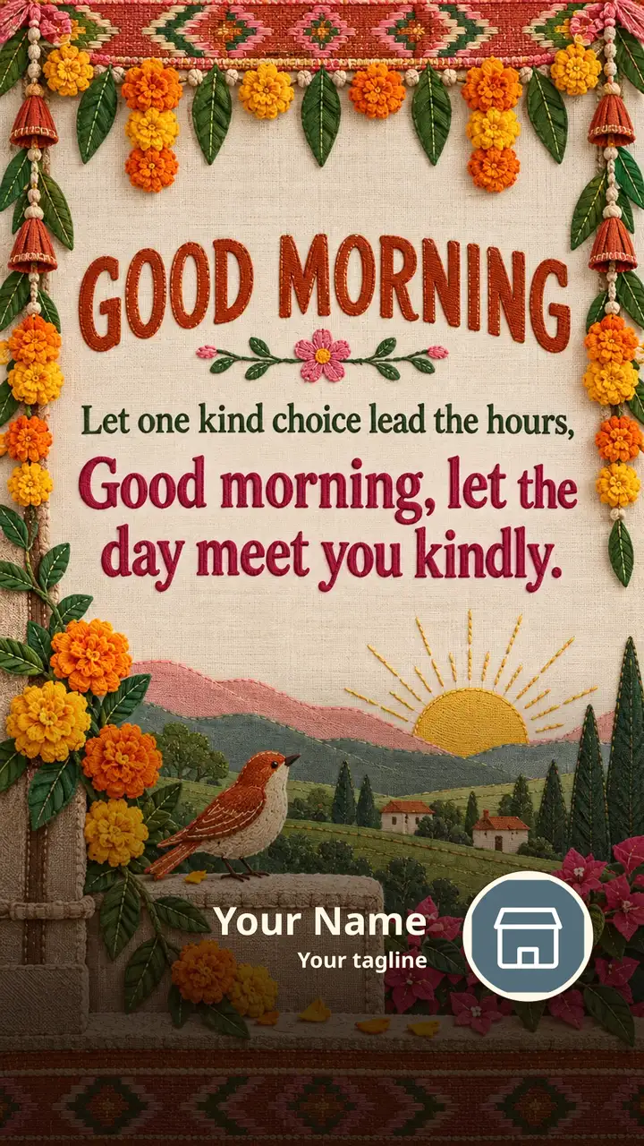 GOOD MORNING - Let one kind choice lead the hours, - Good Morning Image, Flowers, Sunrise, Nature