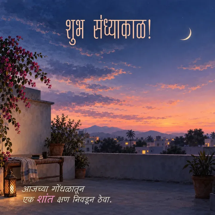 शुभ संध्याकाळ! - आजच्या गोंधळातून - Sandhyakal Image, आकाश