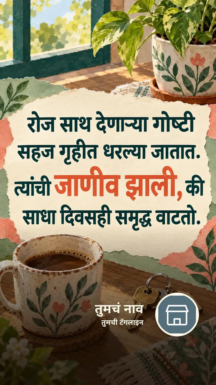 रोज साथ देणाऱ्या गोष्टी - Suvichar Image, फुलं