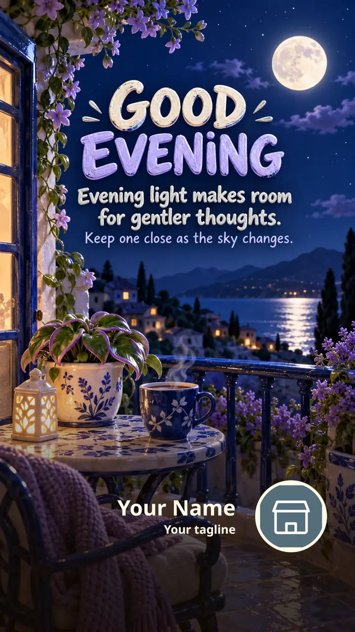 GOOD EVENING - Evening light makes room for gentler thoughts. - Good Evening Image