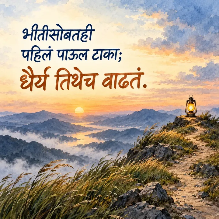 भीतीसोबतही - Motivation Image, सूर्यास्त