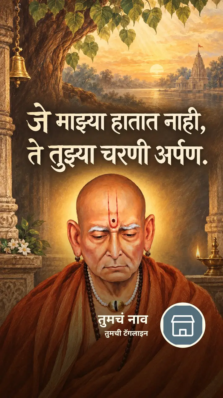 जे माझ्या हातात नाही, - Bhakti Image, स्वामी समर्थ