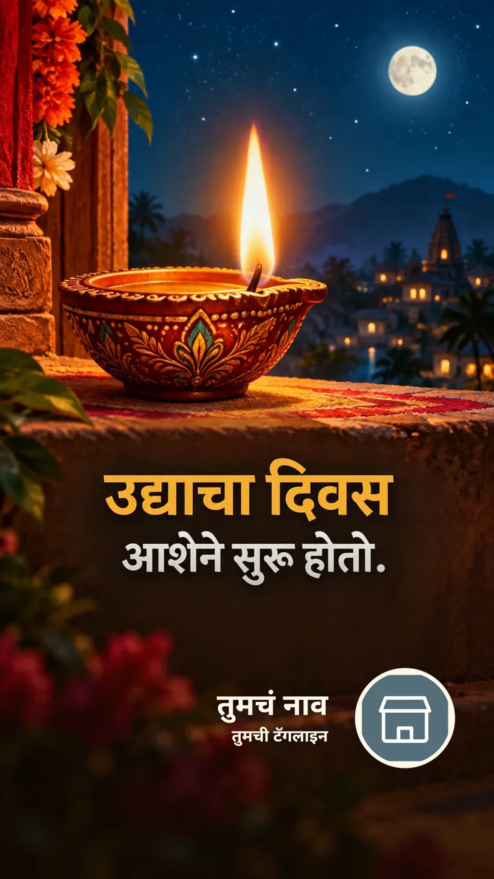 उद्याचा दिवस - Shubh Ratri Image, दिवा