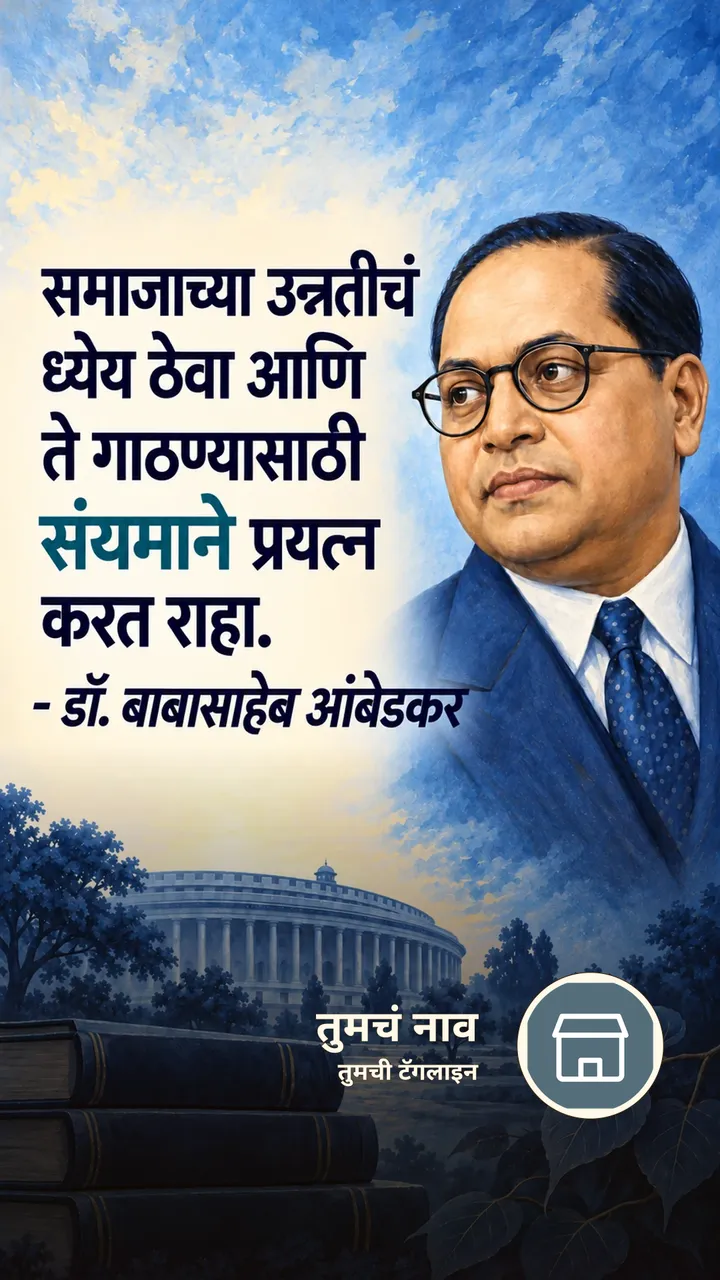 समाजाच्या उन्नतीचं - Suvichar Image