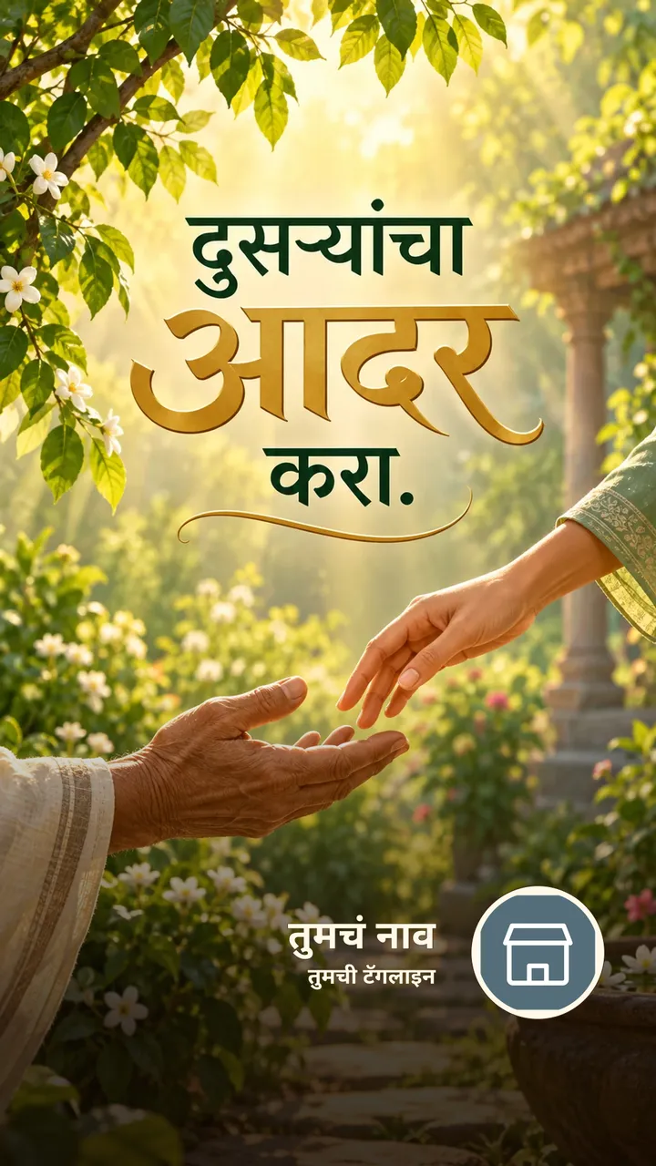 दुसऱ्यांचा आदर करा. - Suvichar Image, फुलं, कुटुंब
